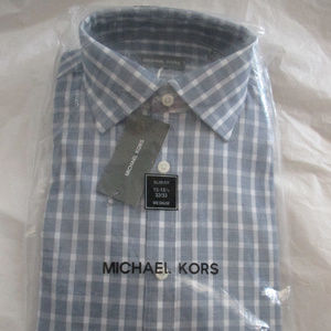Michael Kors Men Shirt Color Blueberry 129580 NWT